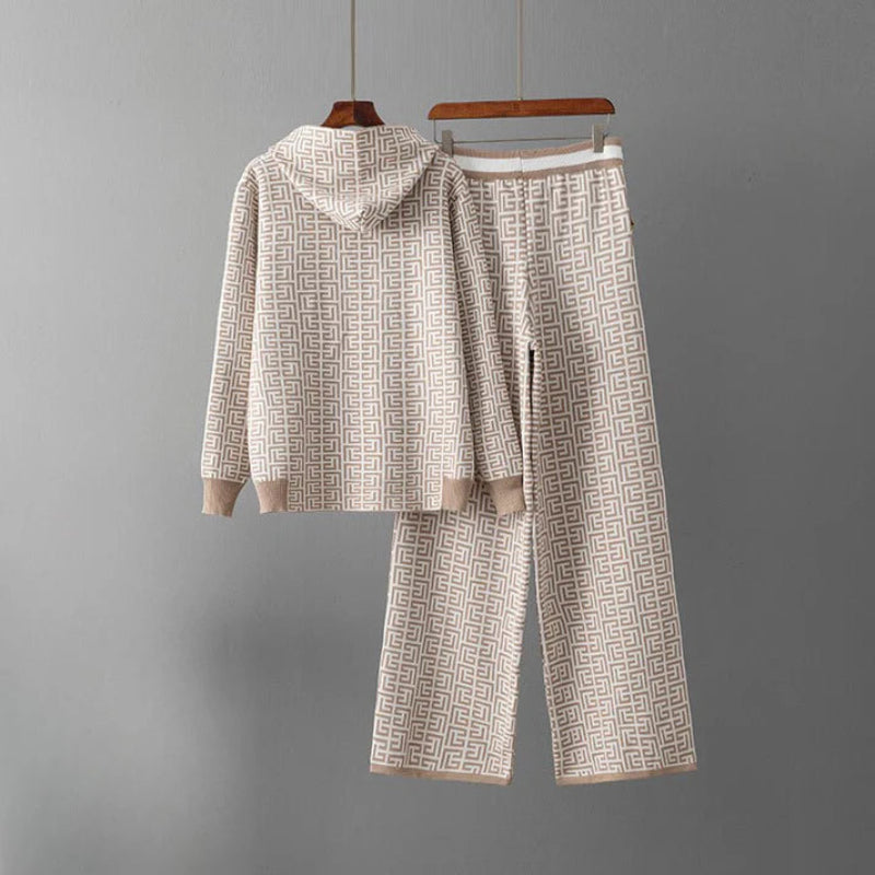 Autumn Winter Knitting Trouser-Suit for Women
